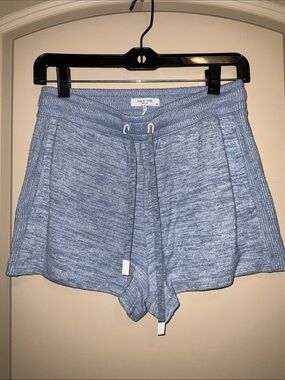 rag & bone Light Blue Cozy Knit Drawstring Lounge Shorts with side pockets small